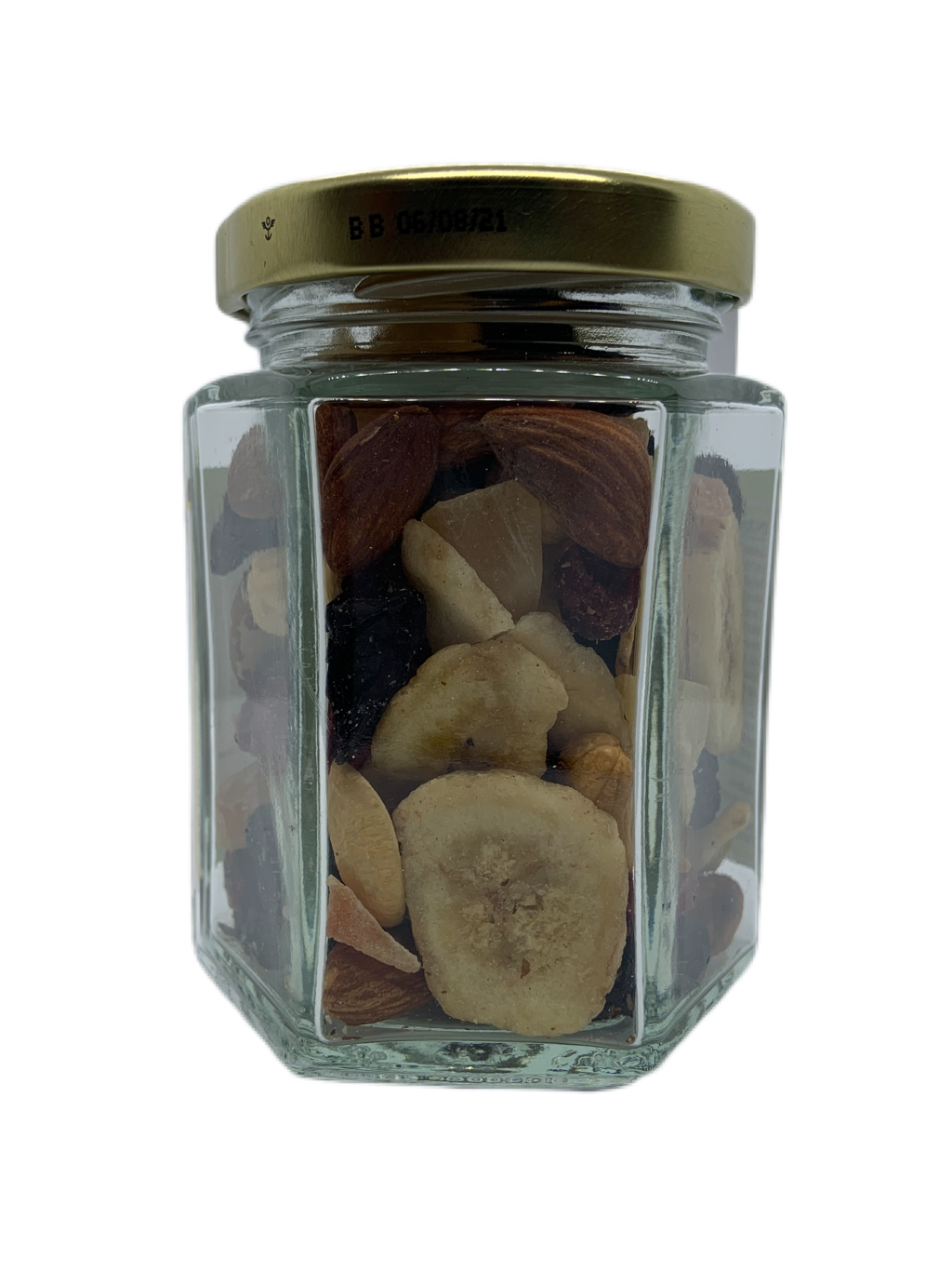 Baked Nuts & Fruit Hexagonal Jar - The Dormen Food Company
