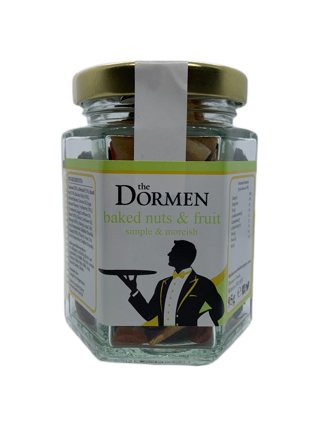 Baked Nuts & Fruit Hexagonal Jar - The Dormen Food Company