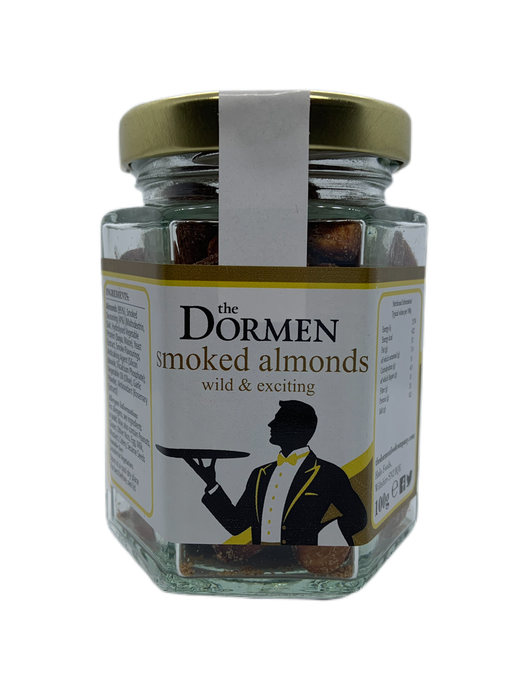 Smoked Almonds Hexagonal Jar - The Dormen Food Company