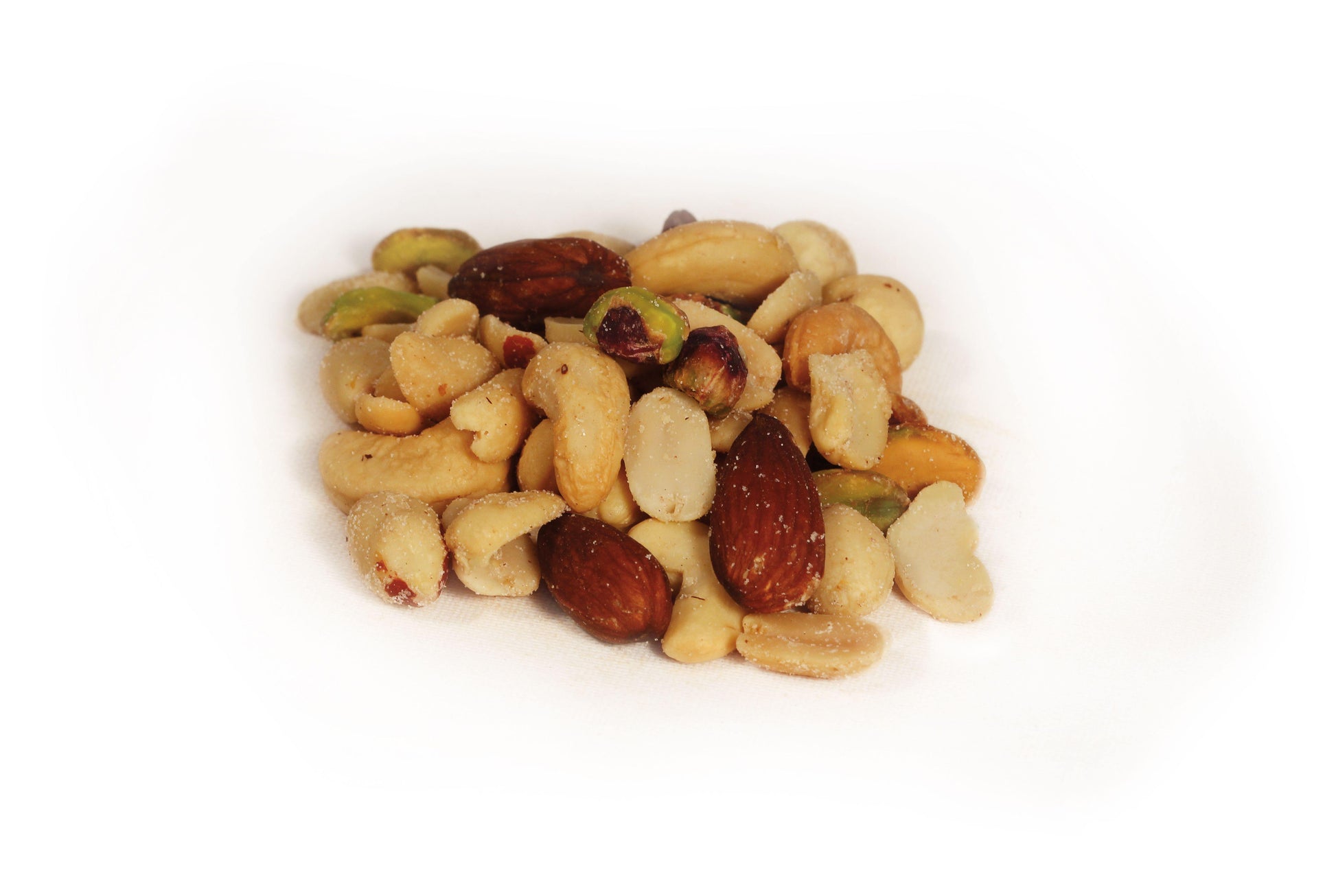 Salted Deluxe Nut Mix Hexagonal Jar.