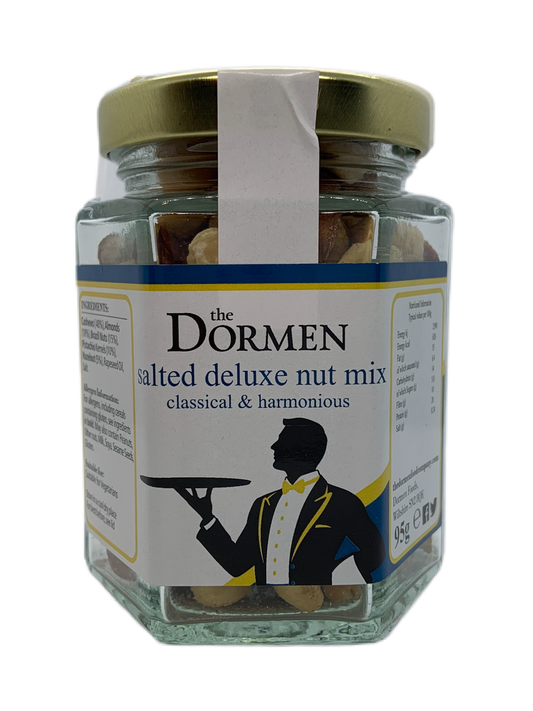 Salted Deluxe Nut Mix Hexagonal Jar (Trade) - The Dormen Food Company