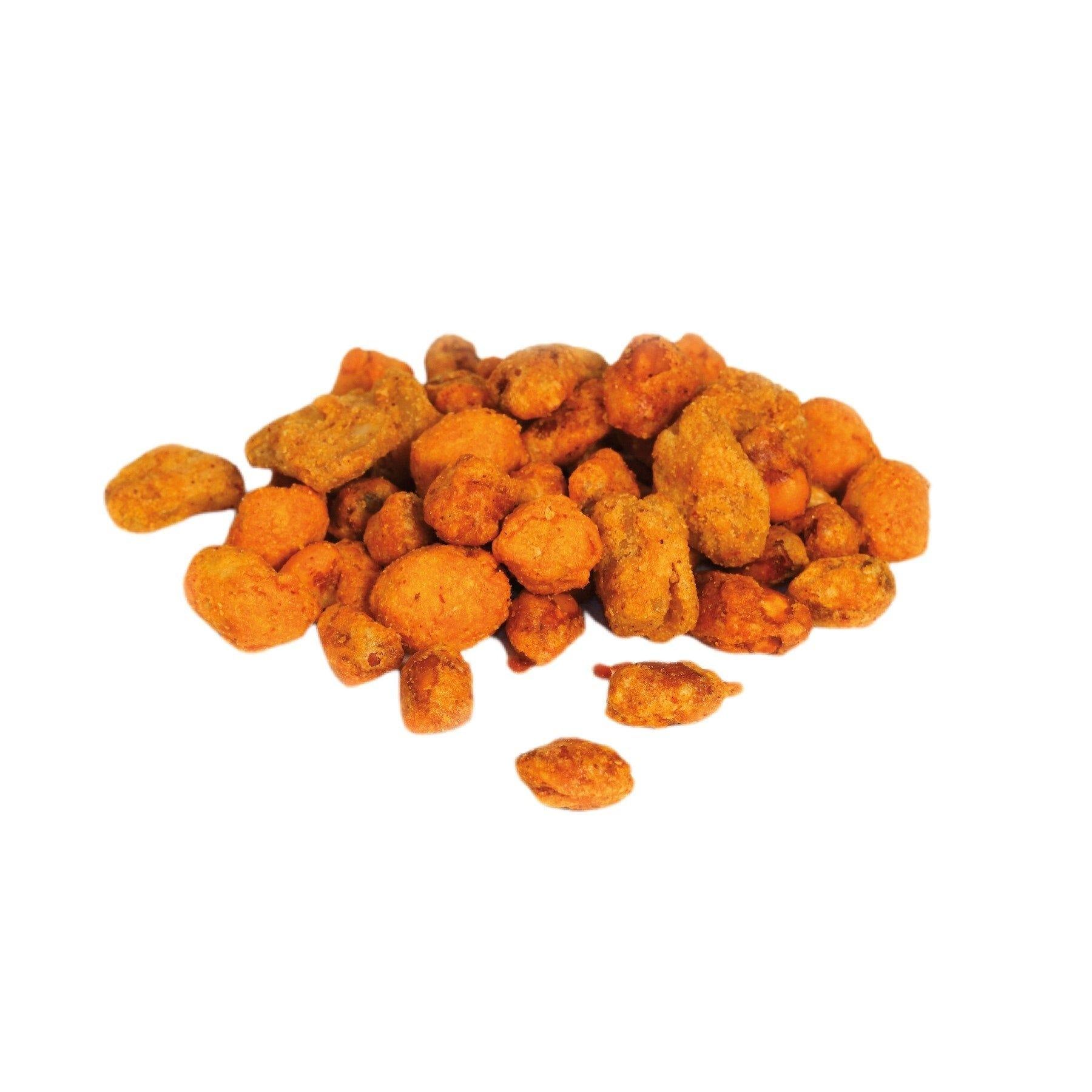 Spiced Nuts & Satay Broadbeans.